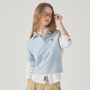 [후아유](김해점)Steve Crop Collar T-Shirt WHHAF2411F