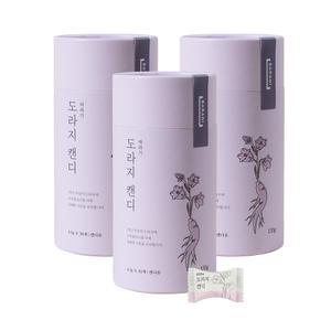 바라기 도라지 캔디 135g 3통 (약 90개입) 목캔디 프로폴리스사탕