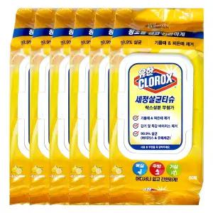 유한크로락스 세정살균티슈 시트러스 블렌드 60매 X 6개