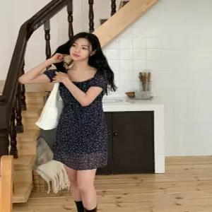 플라워 쉬폰 원피스