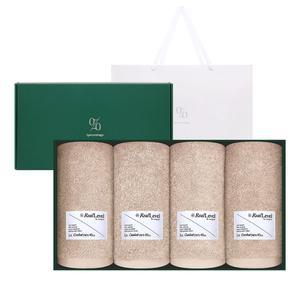 [송월타월]1퍼센테이지 라떼 210g 40수 타올 4P 선물세트