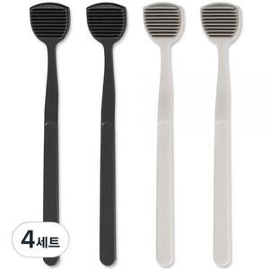 생활도감 10중 혀클리너 화이트 2p + 블랙 2p, 4세트
