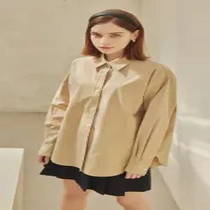 Alley collar basic shirts_BEIGE