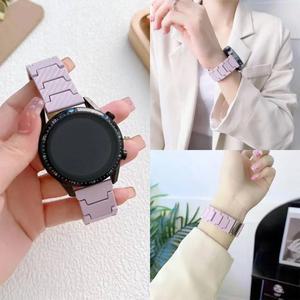 갤럭시 7/FE/4/5/6/클래식 46mm/액티브 2 40mm 44mm 링크 팔찌 화웨이 시계 GT 4/2/2e/3/Pro 스트랩용 탄소 섬유 밴드
