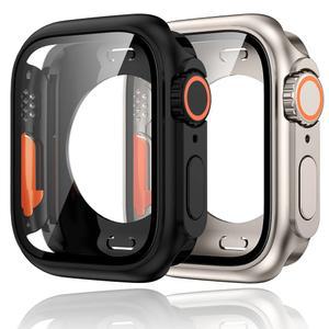 유리 Apple Watch 케이스 용 커버 46mm 42mm 45mm 44mm 41mm 40mm iwatch serie 10 9 8 7 6 SE 5 용 스크린 범퍼 보호대
