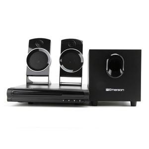 에머슨 ED 8050 2 1 채널 홈 시어터 DVD 플레이어 및 서라운드 사운드 시스템 서브우퍼 HD 출력 USB 듀얼 스피커 몰입형 영화 음악 경험에 이상적입니다