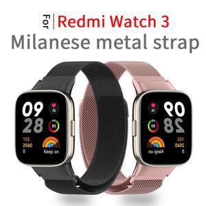 Redmi Watch 3 용 스틸 밀라노 마그네틱 루프 스트랩 Xiaomi 금속 손목 액티브 스마트 교체 시계줄