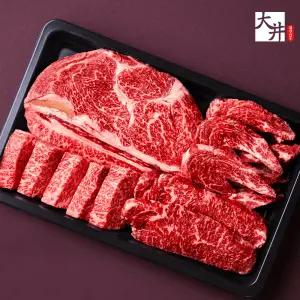 [롯데백화점]대정한우 대정한우 1++등급 프리미엄 등심 모둠 채반 선물세트 1kg