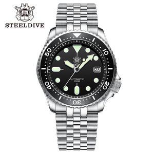 Steeldive SD1996 남성용 시계 다이브 시계 자동 식 남성용 NH35 팔찌 41mm 다이버
