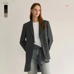 [롯데백화점]시스티나 오버핏 싱글 모던 투버튼 긴팔 정장 자켓