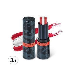 그라펜 트리플 컬러 남성 립밤 4.3g, 혼합색상, 3개