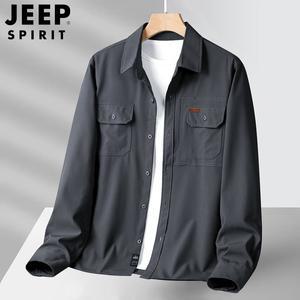 JEEP SPIRIT 지프 스피릿 봄가을 남성 캐주얼 작업복 루즈 셔츠 자켓