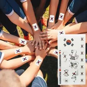 고품질 태극기 기본 타투 물타투 스티커 모던 (WFJE0Q8)