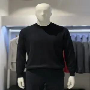 [트루젠] 트루젠 블랙 울블랜드 하프터틀넥 기본핏 반목 니트티셔츠 2444SP110450