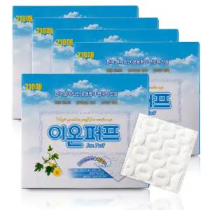 이온퍼프 엠보싱 화장솜 210매X 5개/솜 네일