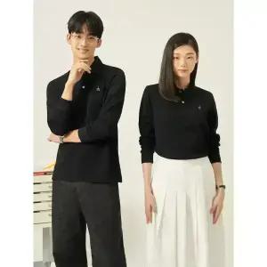 [빈폴] [Essential] 남녀공용 수피마코튼 피케 티셔츠 블랙 (BC5741E015)