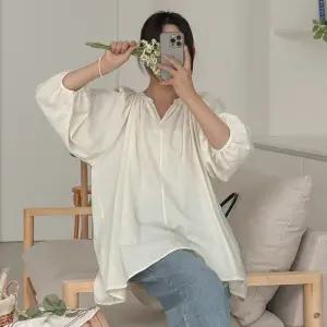 로티베리 라운드 7부 블라우스 83492 빅사이즈 여성의류