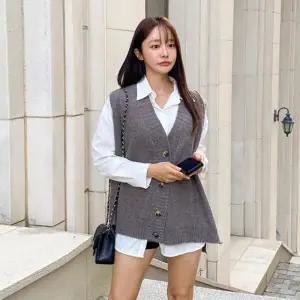 [아트박스]/옷자락 여자 오픈 루즈핏 박스 베스트 가을 조끼