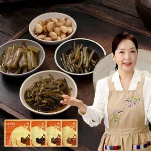 한식명장 송금희 수제 장아찌 4종 장미화추천 마늘장아찌 고추채 마늘쫑 궁채 반찬