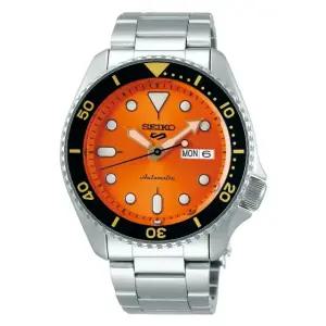 Seiko 세이코 [세금포함] [정품] 5 스포츠 자동 오렌지 다이얼 스테인레스 스틸 Day/Date Men’s 시계 손목