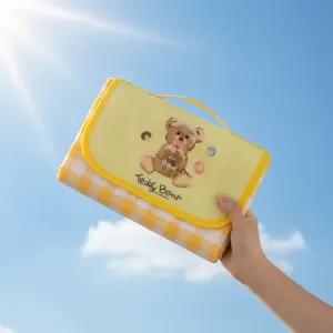피크닉매트 접이식 대형 돗자리 캠핑 바다 한강 소풍 나들이 애견 산책 옐로우 휴대용 감성