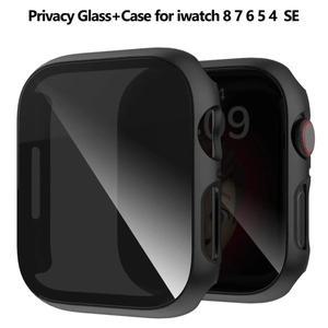 애플 와치 워치 보호 유리 + 케이스 49mm 45mm 41mm 44mm 40mm IWatch 8 7 6 5 4 9 강화 화면 보호기