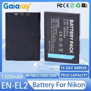 EN-EL2 카메라 배터리 Nikon Coolpix BP-NKL2 3500 EN 용 1300mAh 3.7V 충전식 리튬 이온