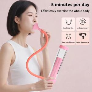 조절 가능한 다이어프램 호흡 덤벨 트레이너 (코어 강화 얼굴 윤곽 개선 폐활량 증가)