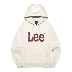 리 LEE 빅 트위치 로고 후드 티셔츠 오트밀 LE2503HD01OT 224941