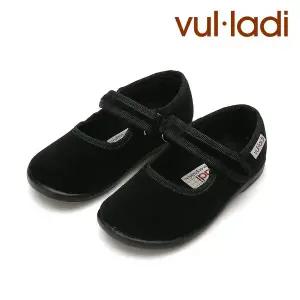 [트래드후스](본점)[VULLADI] 불라디 벨벳 여아구두 벨벳메리제인 1800 블랙 VU1800J3BK by 트래드후스