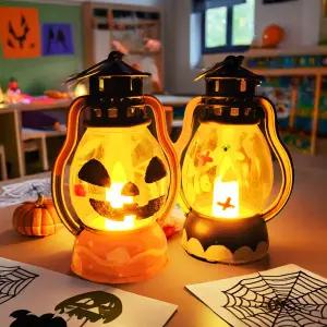할로윈 데이 기념 미니 LED 무드등 랜턴 만들기 키트 / 렌턴 램프 소품 인테리어 꾸미기 DIY diy 이벤트 캠프 조명