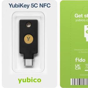 Yubikey 5C NFC USB-C Security KeyWebAuthn FIDO2 CTAP1 Universal 2nd Factor U2F