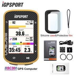 iGPSPORT bsc300 옐로우 신형 자전거 컴퓨터 GPS 글로벌 지도 컬러 화면 사이클링 속도 케이던스 센서 모드