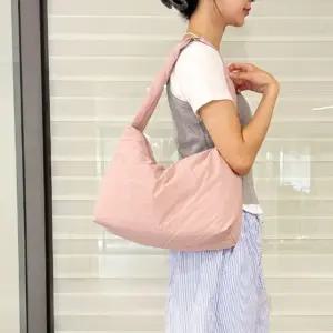 고품질 패딩 여성 숄더백 패딩 데일리 숄더 가방 핑크 (WFK603J)
