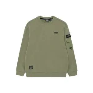 내셔널지오그래픽 키즈 NATIONAL GEOGRAPHIC KIDS K233USW820 어드벤처 소매포켓 맨투맨 LICHEN KHAKI 5003