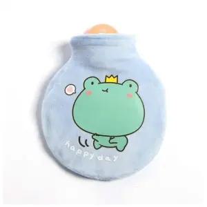 고품질 원형 파우치 보온 물주머니 240ml 찜질 손난로 개구리 (WD385F3)