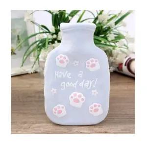 고품질 냥냥이 파우치 보온 물주머니 200ml 찜질 손난로 블루 (WD385F9)