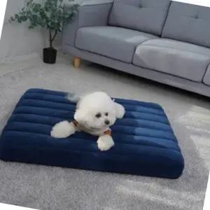 특대형 애완동물 쿠션 매트 네이비 거실 강아지 휴식 누워서 편안한