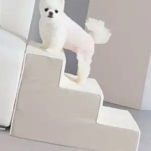 강아지 스텝 미끄럼방지 3단 발판 침대용 편리한 강아지용 계단
