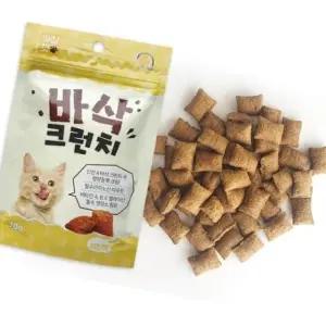 고품질 고양이 간식 고단백 크런치 닭고기 70g 애완동물 건강 (WFK6BPP)