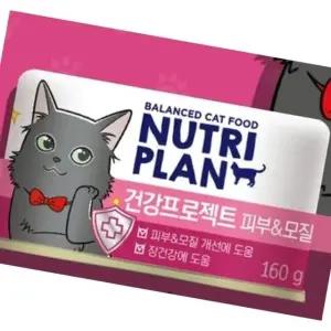 고품질 고양이 피부와 피모 간식 고급 파테 타입 160g 애묘 사료 (WFK7D3C)