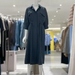 올리브데올리브 칠부 소매 허리 스트링 집업 원피스 YW5WO802
