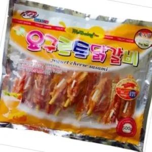 고품질 강아지 요구르트 닭갈비 간식 500g 반려견 캠핑 훈련용 수제 (WFK7AII)
