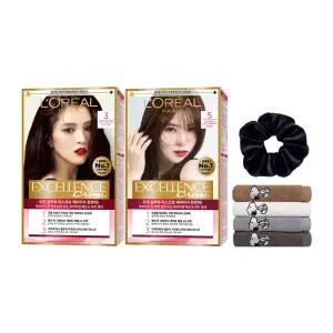 로레알파리 엑셀랑스 크림 염모제 2개 + 스누피 타올(랜덤 1장) + 스크런치
