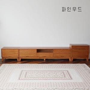 칼리아 북유럽 원목 거실장 2700 세트 (거실장1500+1단협탁+2단협탁)
