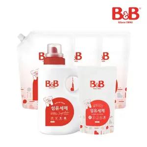 [비앤비] 세탁세제 시그니처 용기 1500ml 1개+리필 1500ml 3개 (+세제800ml 2개증정)