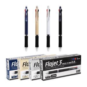 모닝글로리 중성펜 잘써지는 다색펜 플로젯 3색 볼펜 0.5mm 1타(12자루)