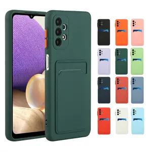 갤럭시A52 A52s 4G LTE 5G A525 A526 A528 캔디 컬러 카드 슬롯 실리콘 핸드폰 케이스