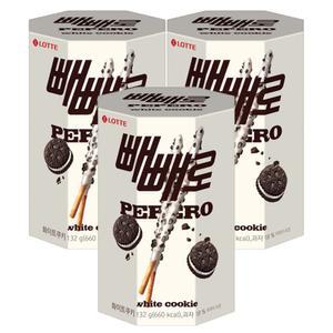 롯데웰푸드 빼빼로 화이트쿠키, 132g, 3개