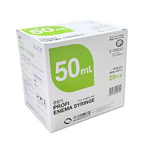 일회용 주사기 신창 세정용 50cc 1통(25개)개별포장 바늘없음 멸균주사기 관장기